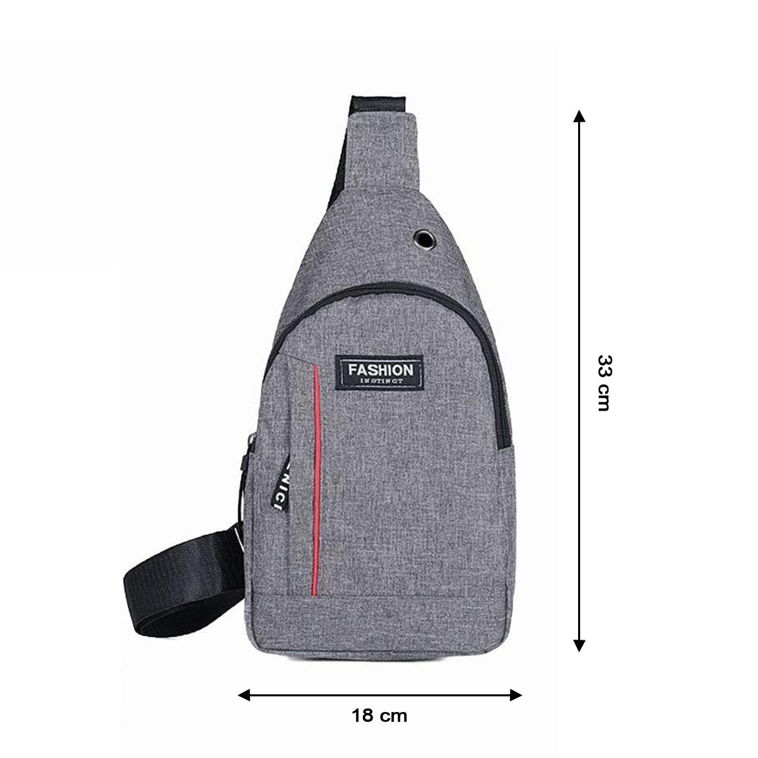 0323 Grey Waterproof Anti Theft Crossbody Fanny Pack Waist Bag Pu Leather Shoulder Bags Chest Men Casual Fashion Usb Charging Earphone Hook Sling Travel Messengers Bag - My Store