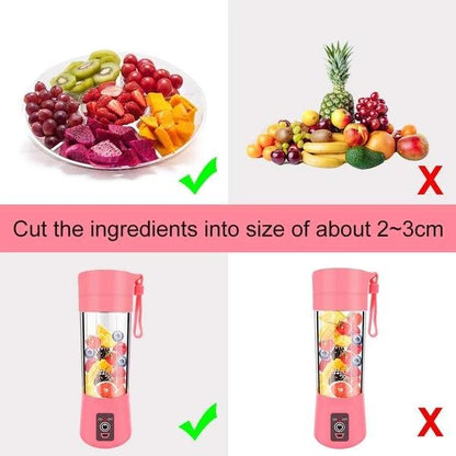 133 Portable Usb Electric Juicer - 6 Blades (Protein Shaker) - My Store