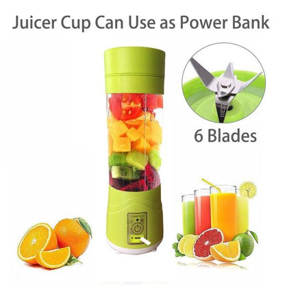 133 Portable Usb Electric Juicer - 6 Blades (Protein Shaker) - My Store