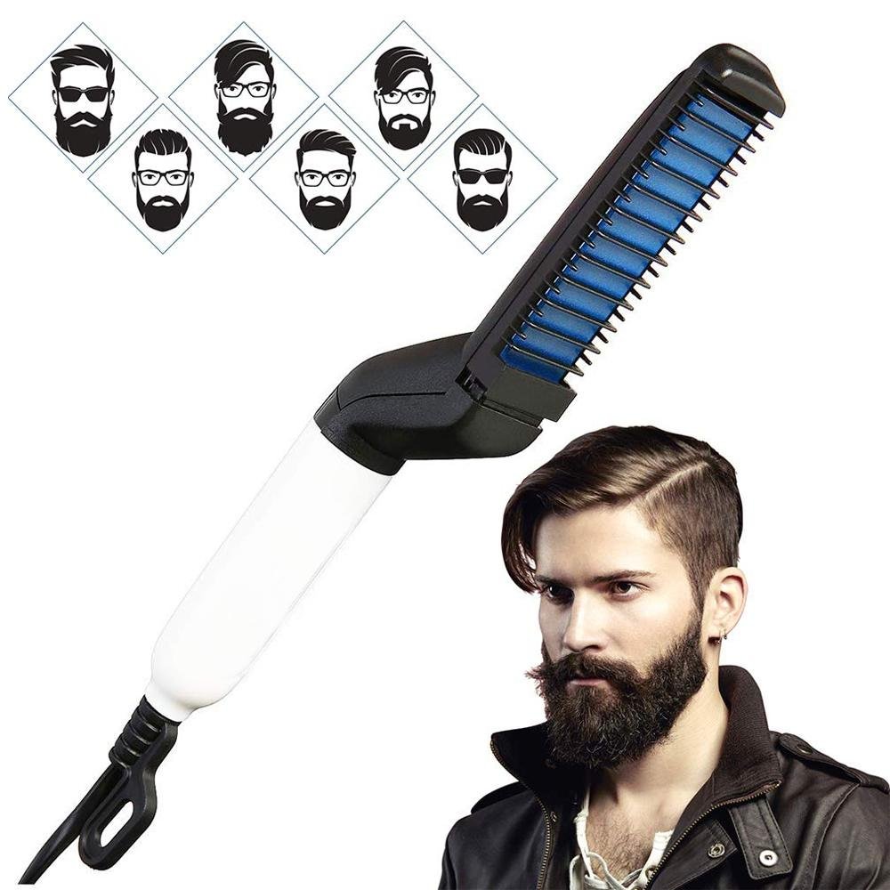 348 Mens Beard And Hair Curling Straightener (Modelling Comb) - My Store