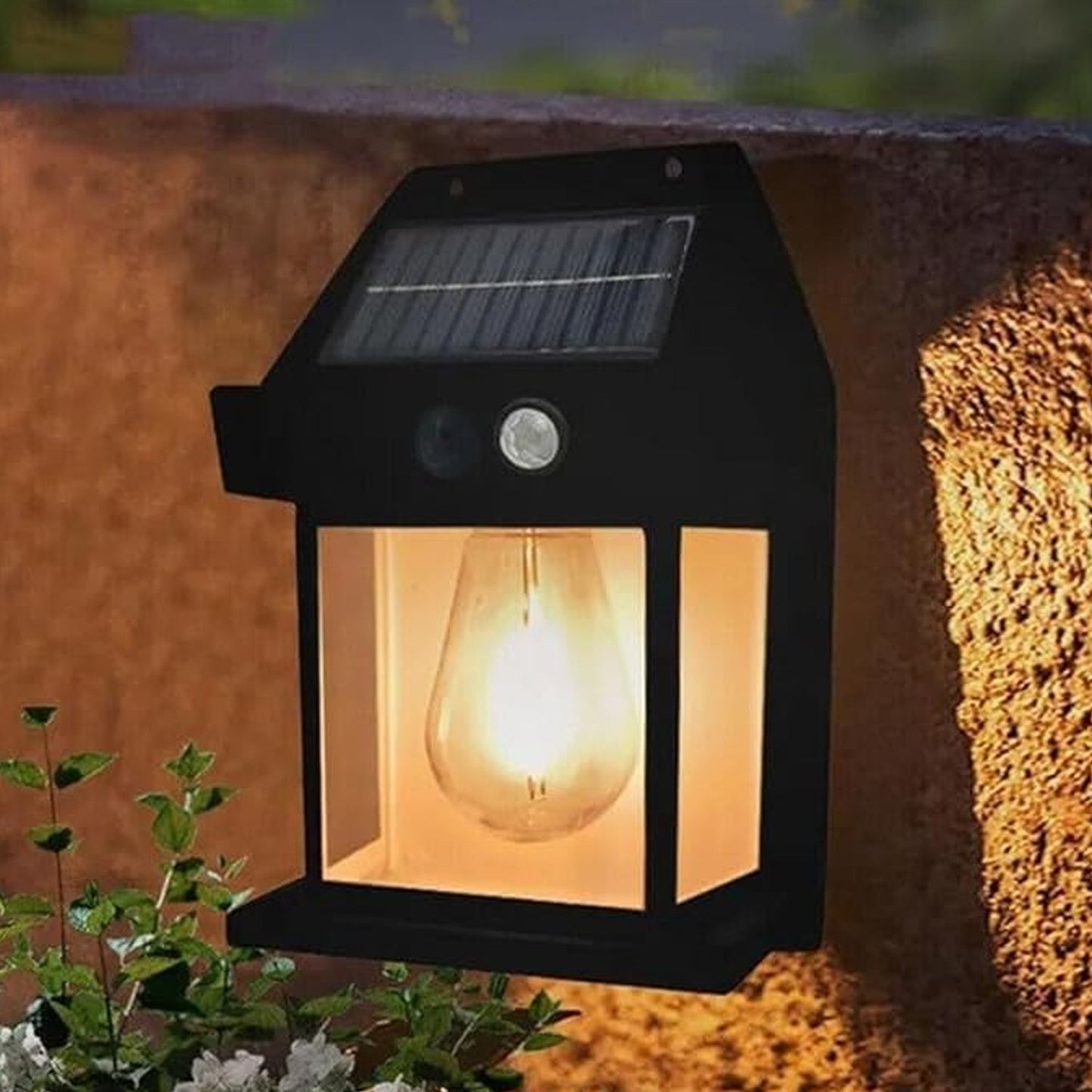 9428 Solar Wall Lights Lamp Outdoor Wireless Dusk To Dawn Porch Lights Fixture Solar Wall Lantern With 3 Modes Motion Sensor Waterproof Exterior Lighting With Clear Panel (1 Pc ) - My Store