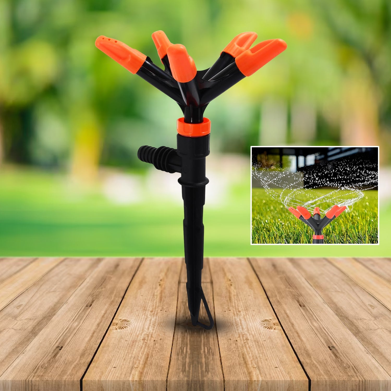 Automatic Garden Sprinkler 360 Degree Rotating Adjustable 5 Arm (1 Pc) - My Store