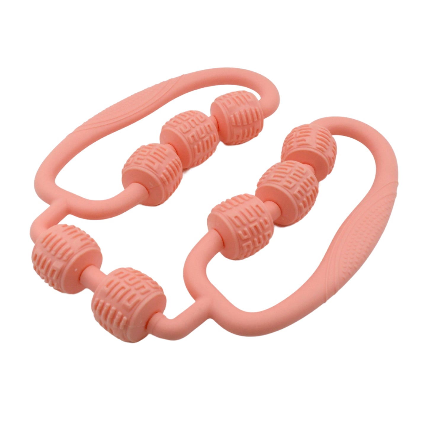 Muscle Massage Roller 8 Wheels Relieve Soreness Leg Muscle Roller Fitness Roller Muscle Relaxer Massage Roller Ring Clip All Round Massaging Uniform Force Elastic Pp Drop Shaped For Home Use (1 Pc)