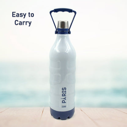 Plastic Sports Insulated Water Bottle With Handle Easy To Carry High Quality Water Bottle Bpa - free Leak - proof For Kids School For Fridge Office Sports School Gym Yoga (1 Pc 1500ml 2200ml) - My Store